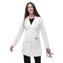 36 "Lab Coat with Tab Waistband for Women